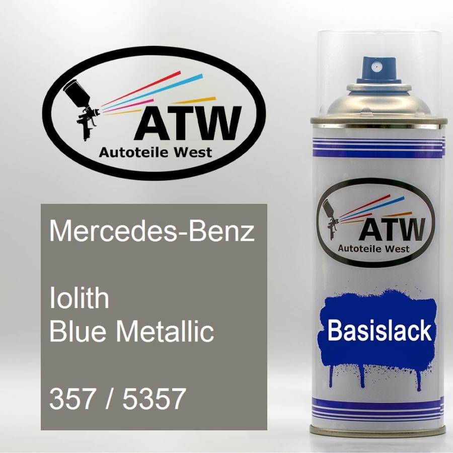 Mercedes-Benz, Iolith Blue Metallic, 357 / 5357: 400ml Sprühdose, von ATW Autoteile West.